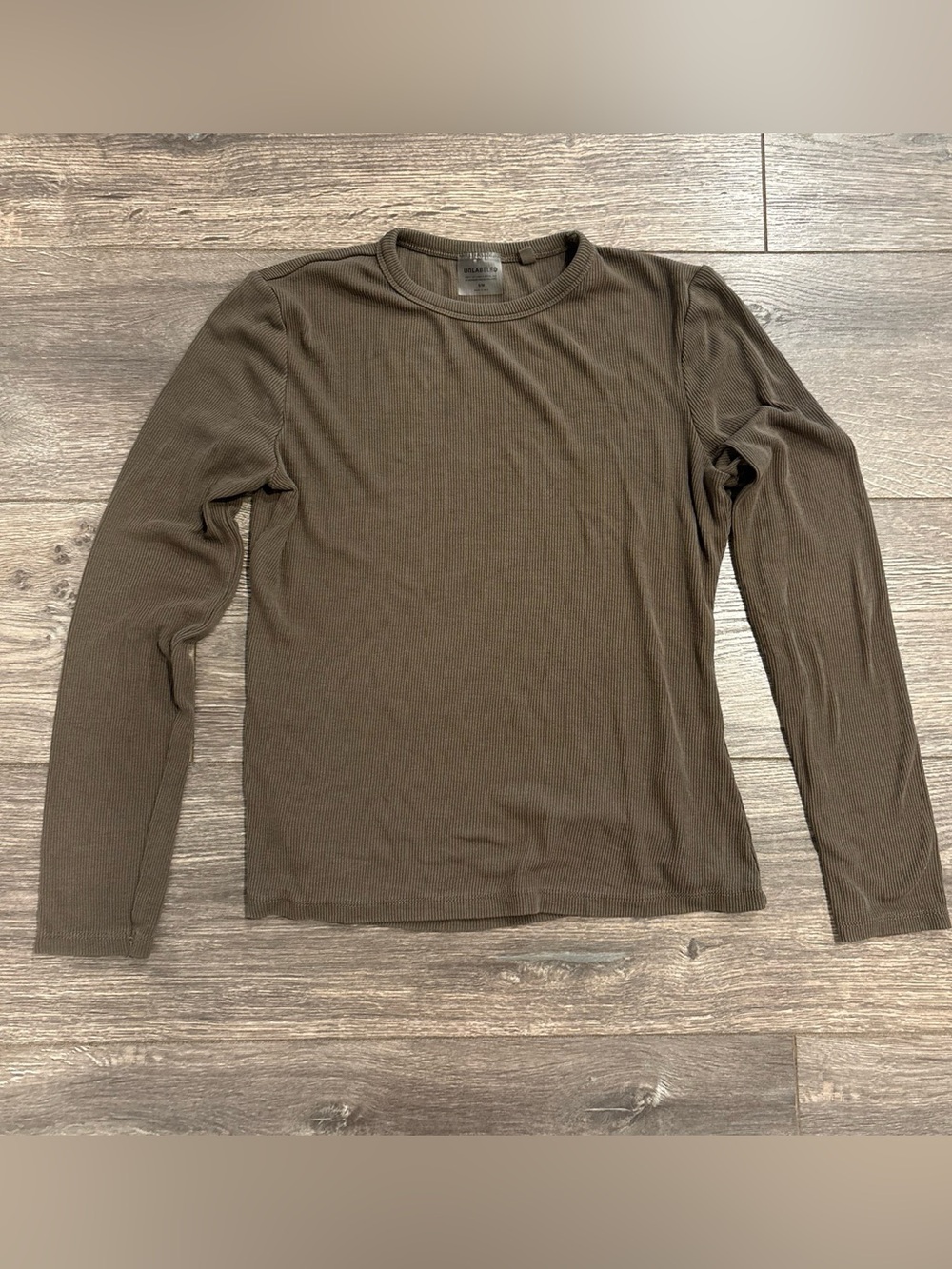 Women’s Olive Green Ribbed Shirt